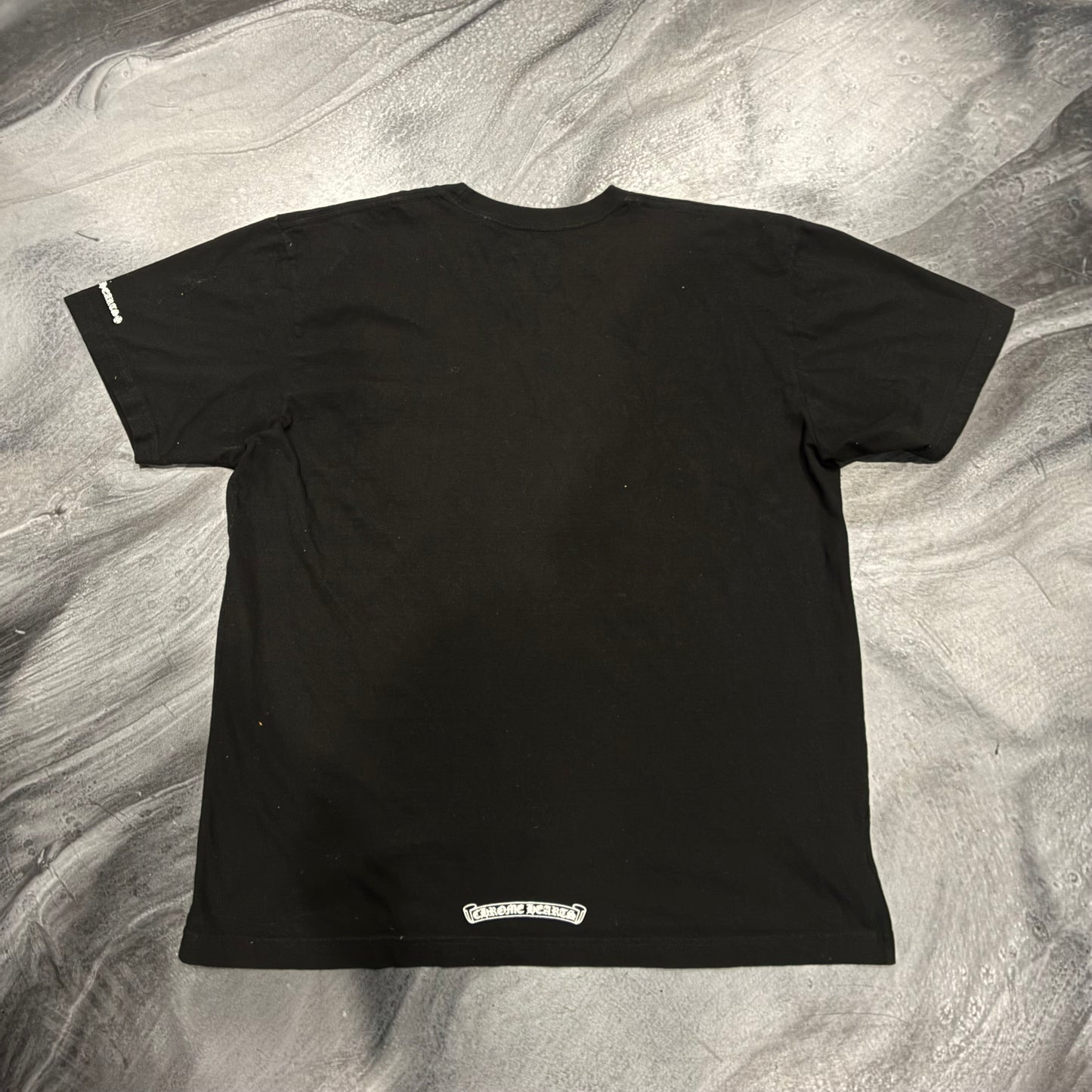 Chrome Hearts Black/White Neck Script Pocket Tee (L)