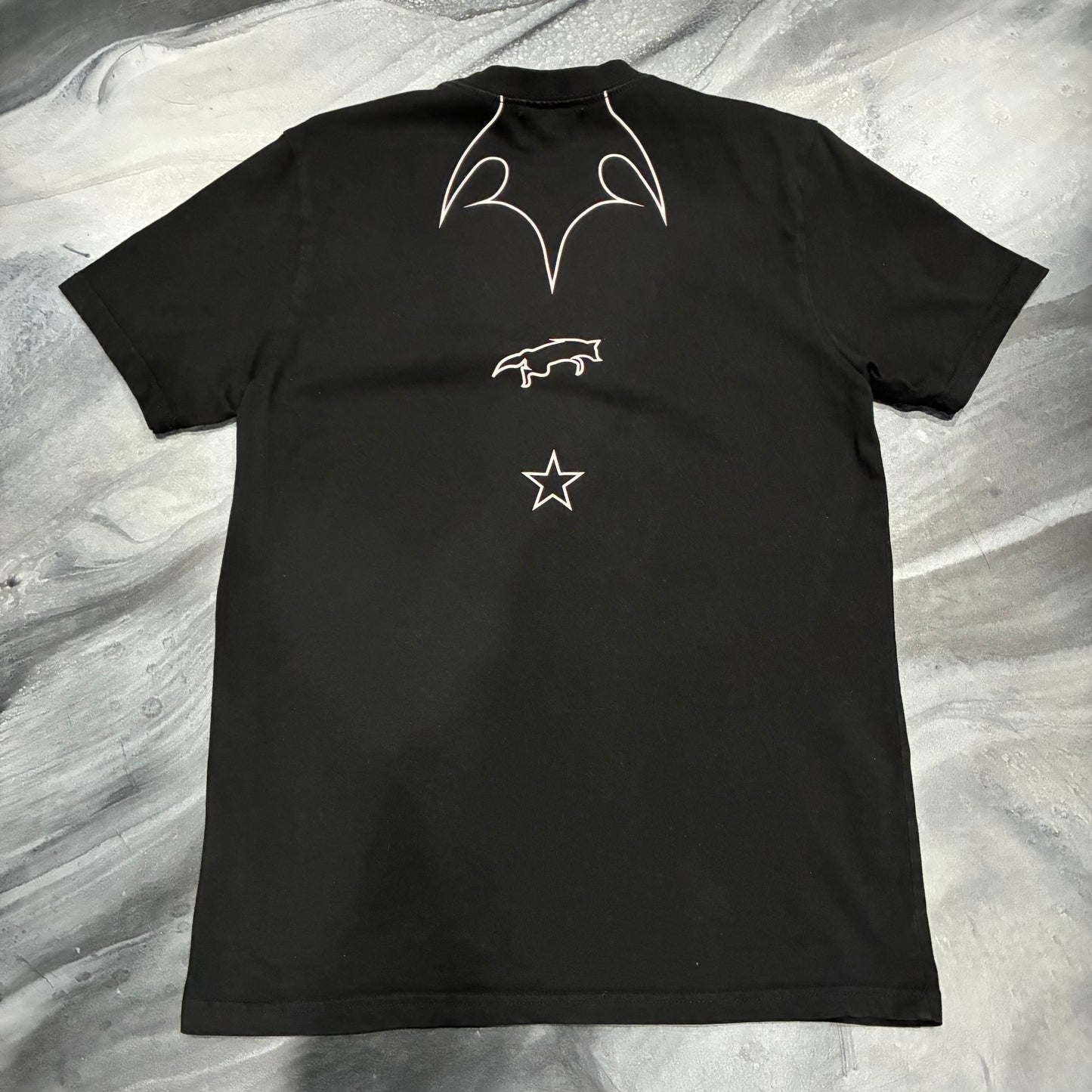 RTA Black Abstract Graphic Logo Tee (XS)