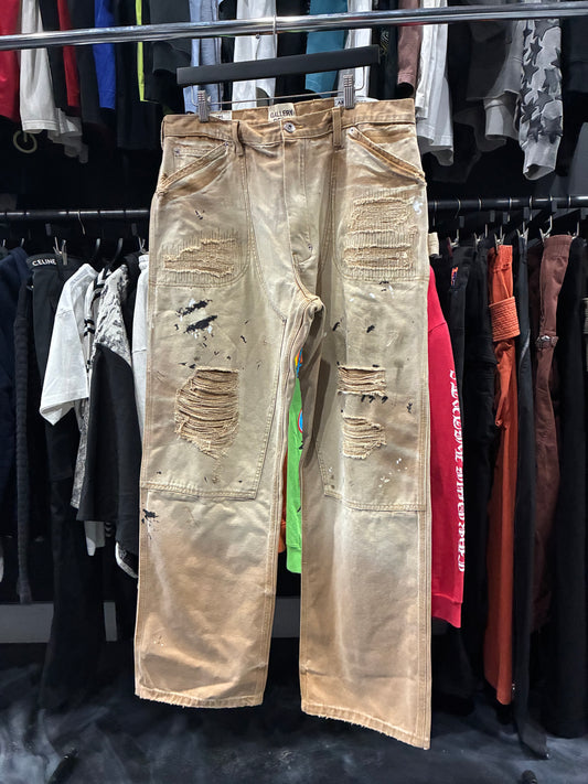 Gallery Dept Distressed Tan Carpenters Pants (34)