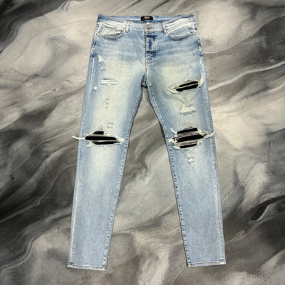 Amiri Light Blue/Black Patch MX1 Jean (38)