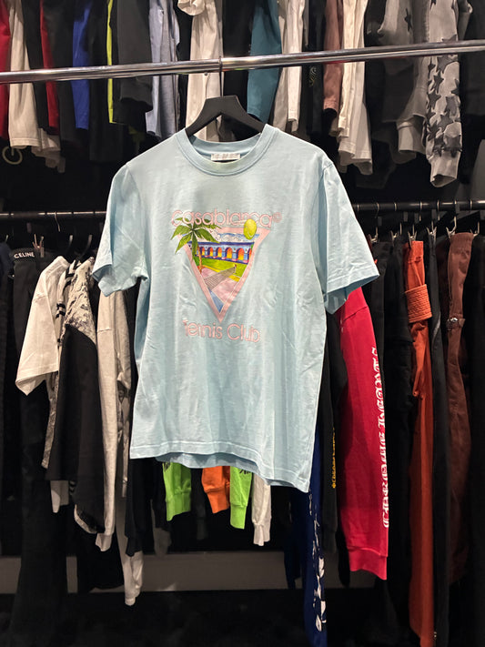 Casablanca Baby Blue Tennis Club Tee (L)