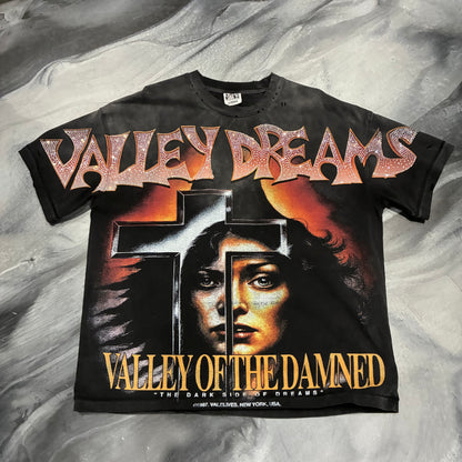 Vale Faded Black Dark Side Of Dreams Tee (L)