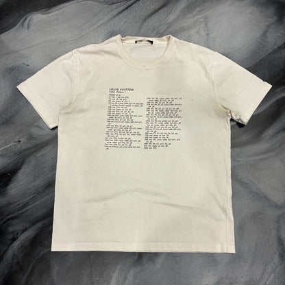 Louis V. Cream Cable Pattern Tee (XL)