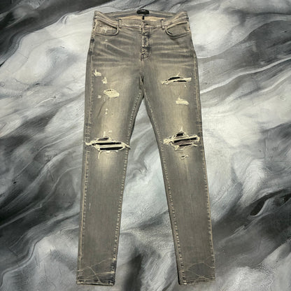 Amiri Grey/Black Patch Jean