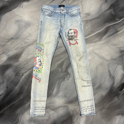 Amiri Light Blue/Zig Zag Jean (32)