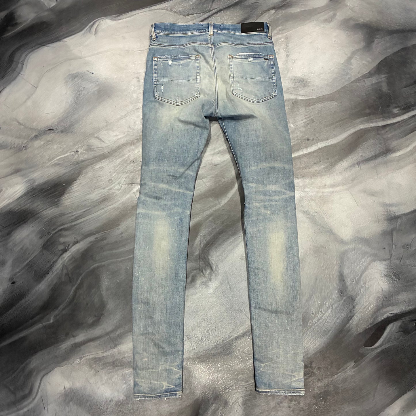 Amiri Indigo Blue Distressed Jean (31)