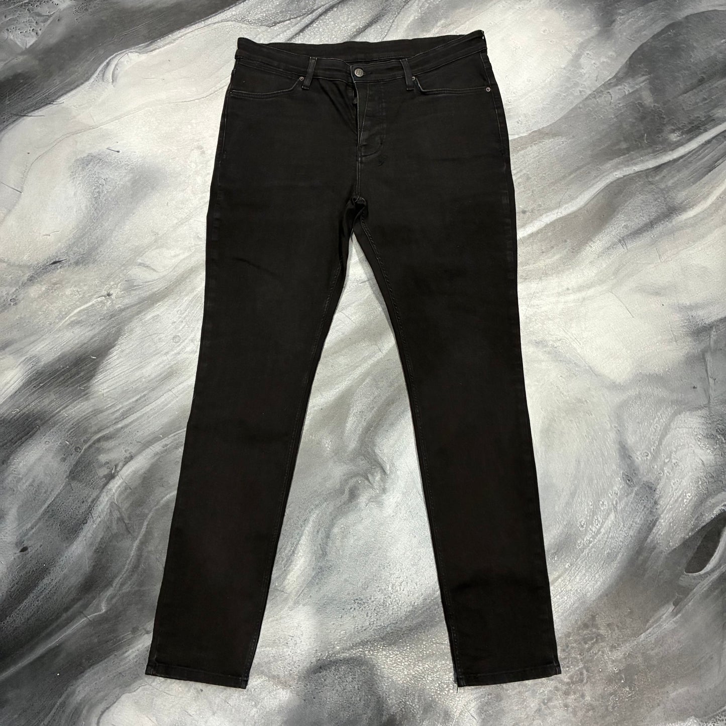 Ksubi Black Plain Straight Leg Jean (36)