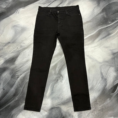 Ksubi Black Plain Straight Leg Jean (36)