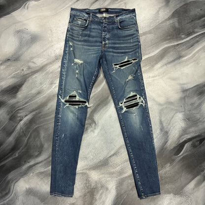 Amiri Dark Blue/Black Patch Jean (34)