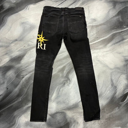 Amiri Black Starburst Jean (36)