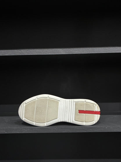 Prada Silver/White Cup Sneaker (8.5)
