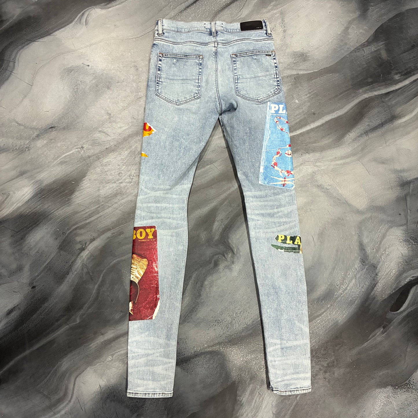 Amiri Light Blue/Playboy Magazine Patch Jean (31)