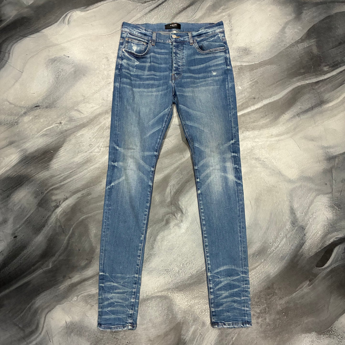 Amiri Deep Blue Stack Jean (31)