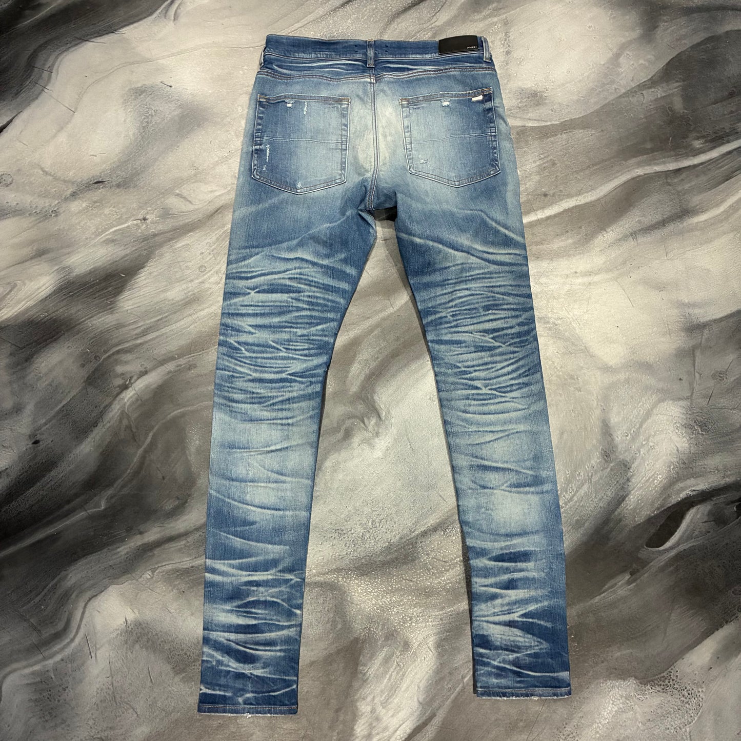 Amiri Honeycomb Indigo Stack Jean (36)