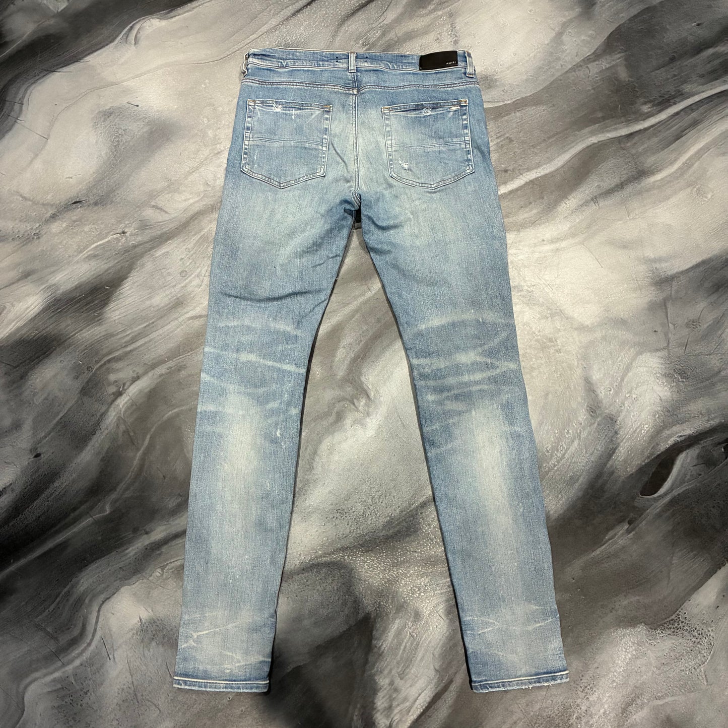 Amiri Light Blue Tie Dye Patch Jean (34)