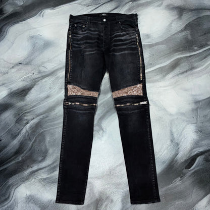 Amiri Black/Brown Paisley Patch MX2 Jean (31)