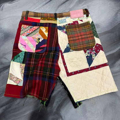 Better With Age Multicolor Patchwork Shorts (36)