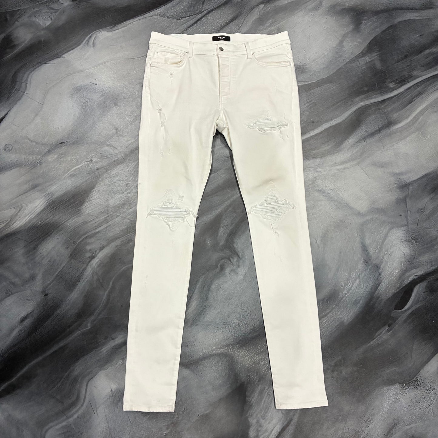 Amiri White/White Patch MX1 Jean (38)