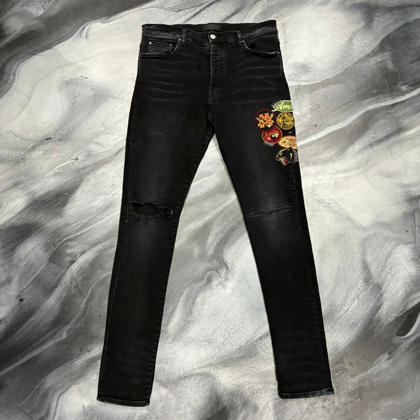 Amiri Black Vintage Patch Jean (34)