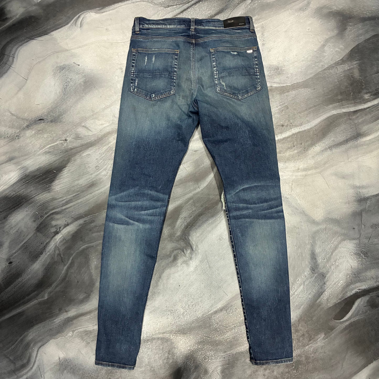 Amiri Dark Blue/Black Patch Jean (34)