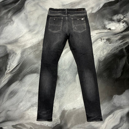 Amiri Black/Black Bandana Patch Jean (28)