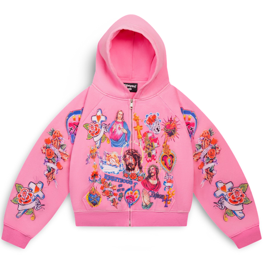 Righteous Pink Risen King Zip Up (S)