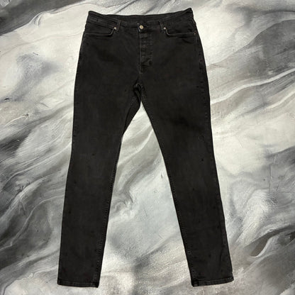 Ksubi Slightly Faded Black Plain Jean (38)