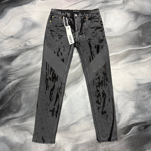 Purple Brand Crackle Black Skinny Jean (34)
