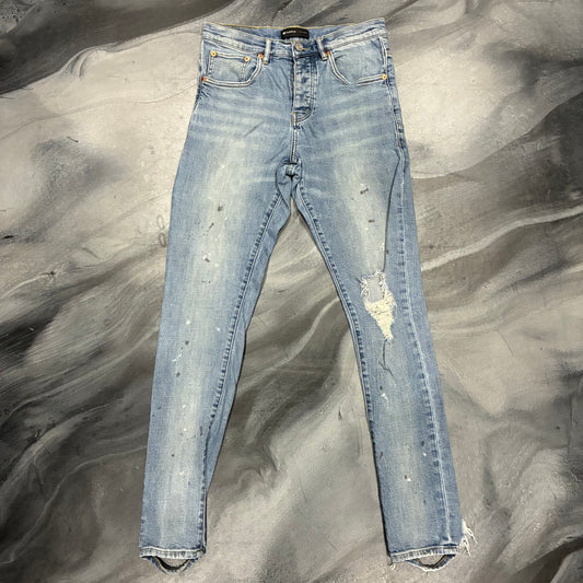 Purple Brand Light Blue Knee Slit Jean (29)