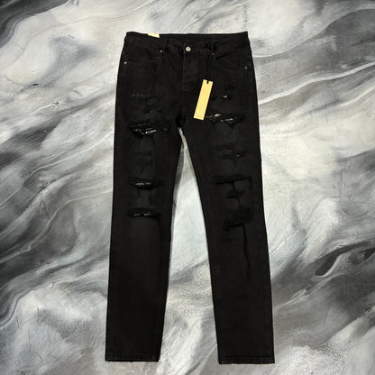 Ksubi Black Paisley Patch Skinny Jean