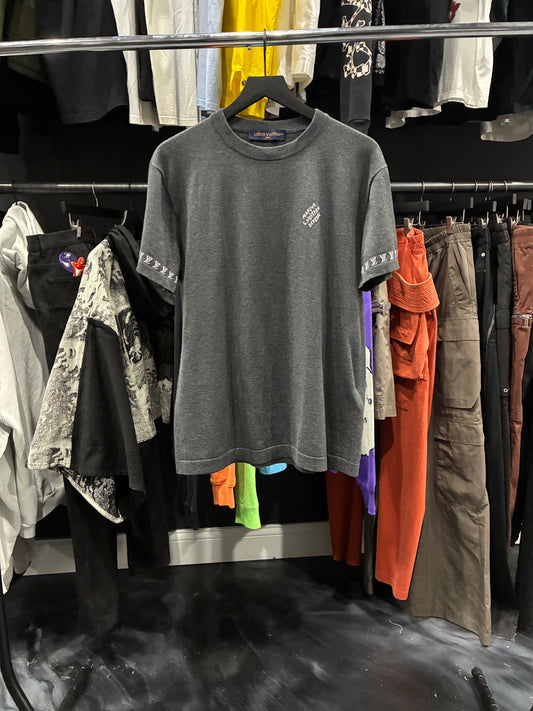 Louis V Smoke Grey Jacquard Tee (S)