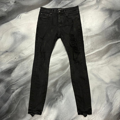 Purple Brand Thrashed Black Jean (31)