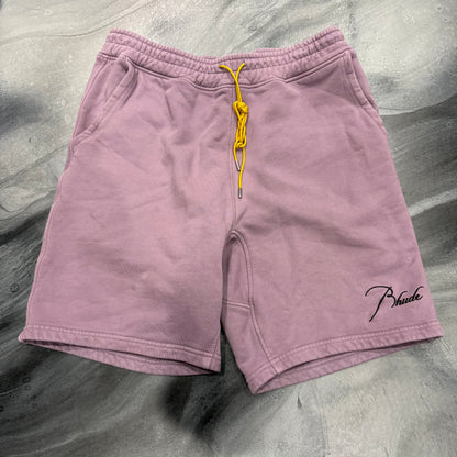 Rhude Maroon Script Logo Shorts (XL)