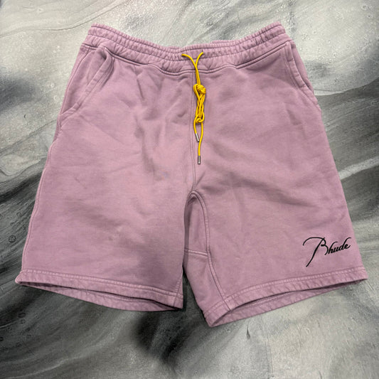 Rhude Maroon Script Logo Shorts (XL)