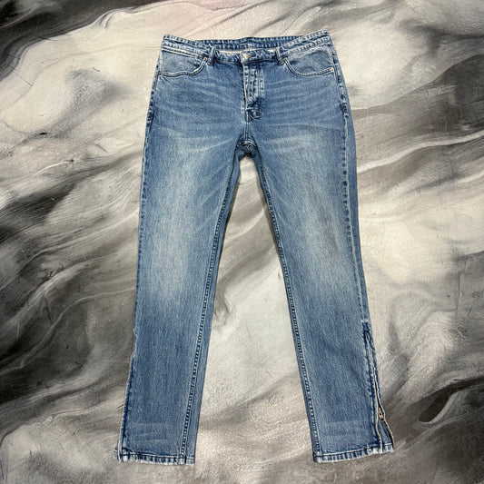 Ksubi Plain Dark Blue Straight Leg Jean (38)