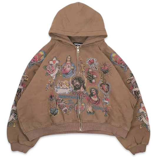 Righteous Brown Risen King Zip Up (XS)