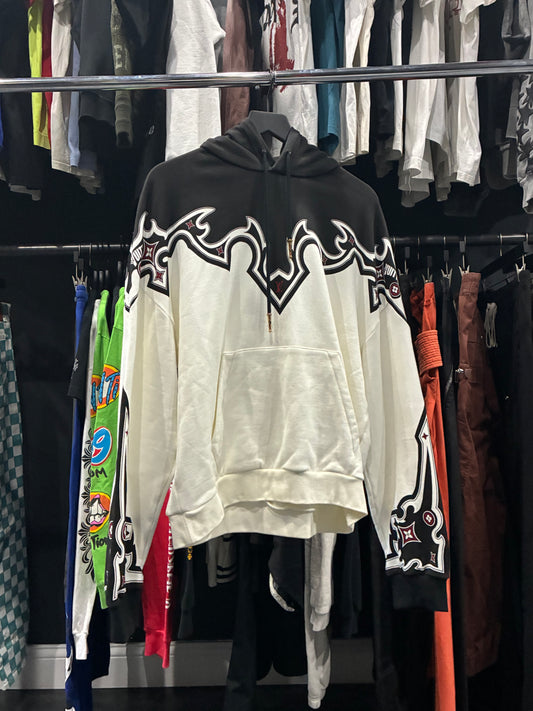 Louis V White/Black Western Inspired Graphic Hoodie