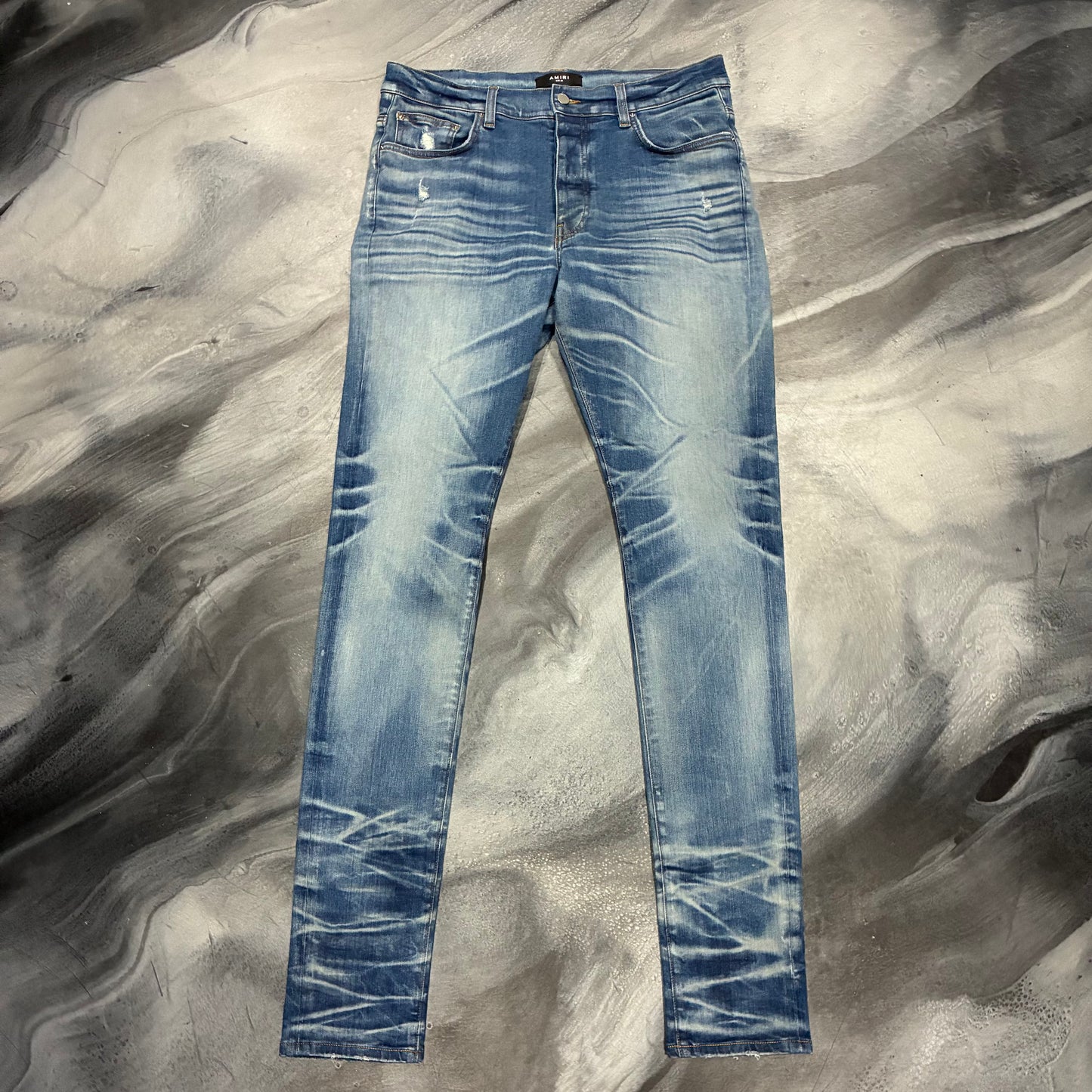 Amiri Honeycomb Indigo Stack Jean (36)