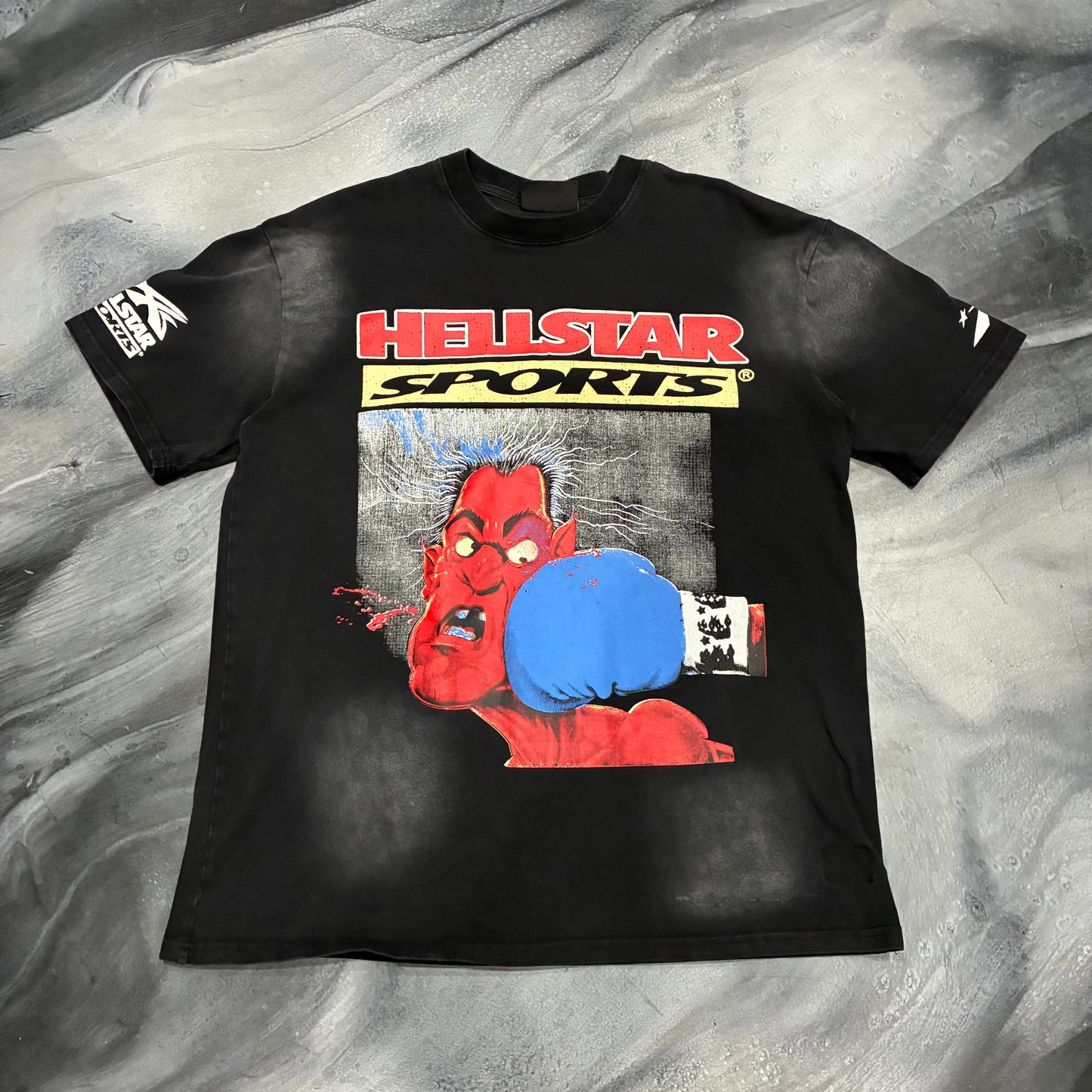 Hellstar Black Sports Bigger Than Satan Boxing Tee (XL)