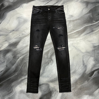 Amiri Black/White Boucle Patch MX1 Jean (34)