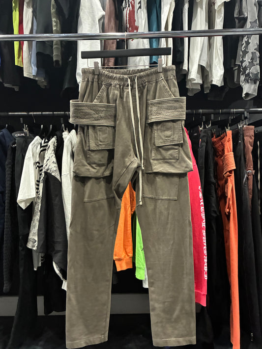 Rick Owens Tan Cargo Sweatpants