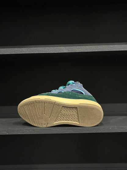 Lanvin Aqua Blue/Green/Tan Curb Sneaker (44)