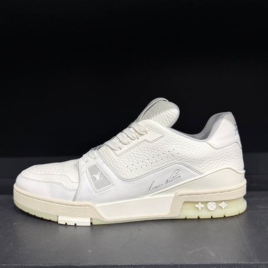 Louis V. White/White/Cream Low Top Trainer (9)