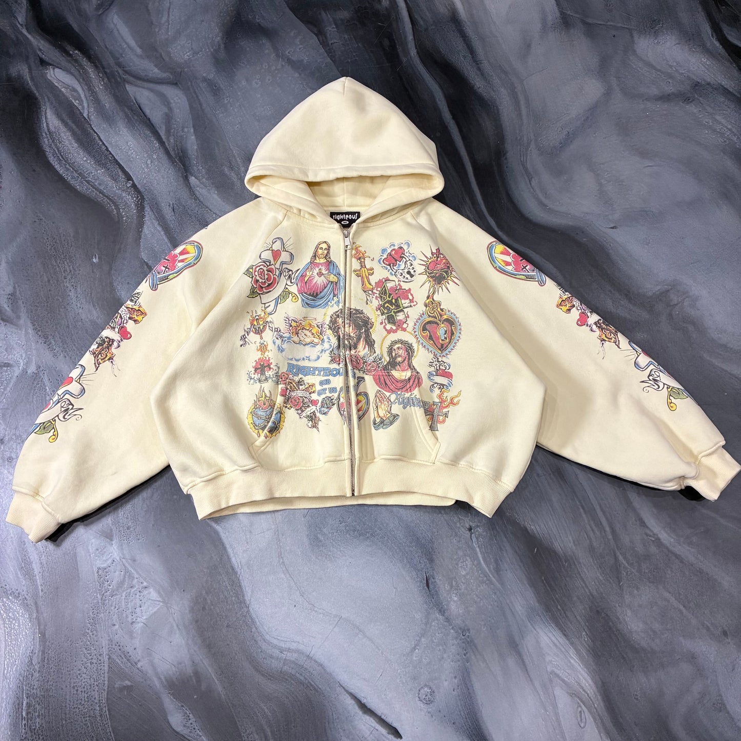 Righteous Cream Risen King Zip Up (M)