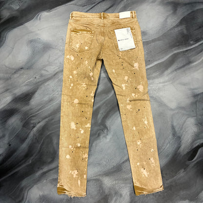 Purple Brand Light Brown Bleach Distressed Jean (34)