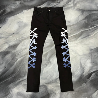 Amiri Black/Gradient Blue Bone Jeans (36)