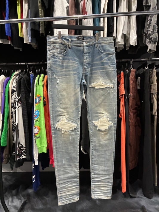 Amiri Antique Indigo/White Patch Jean (36)