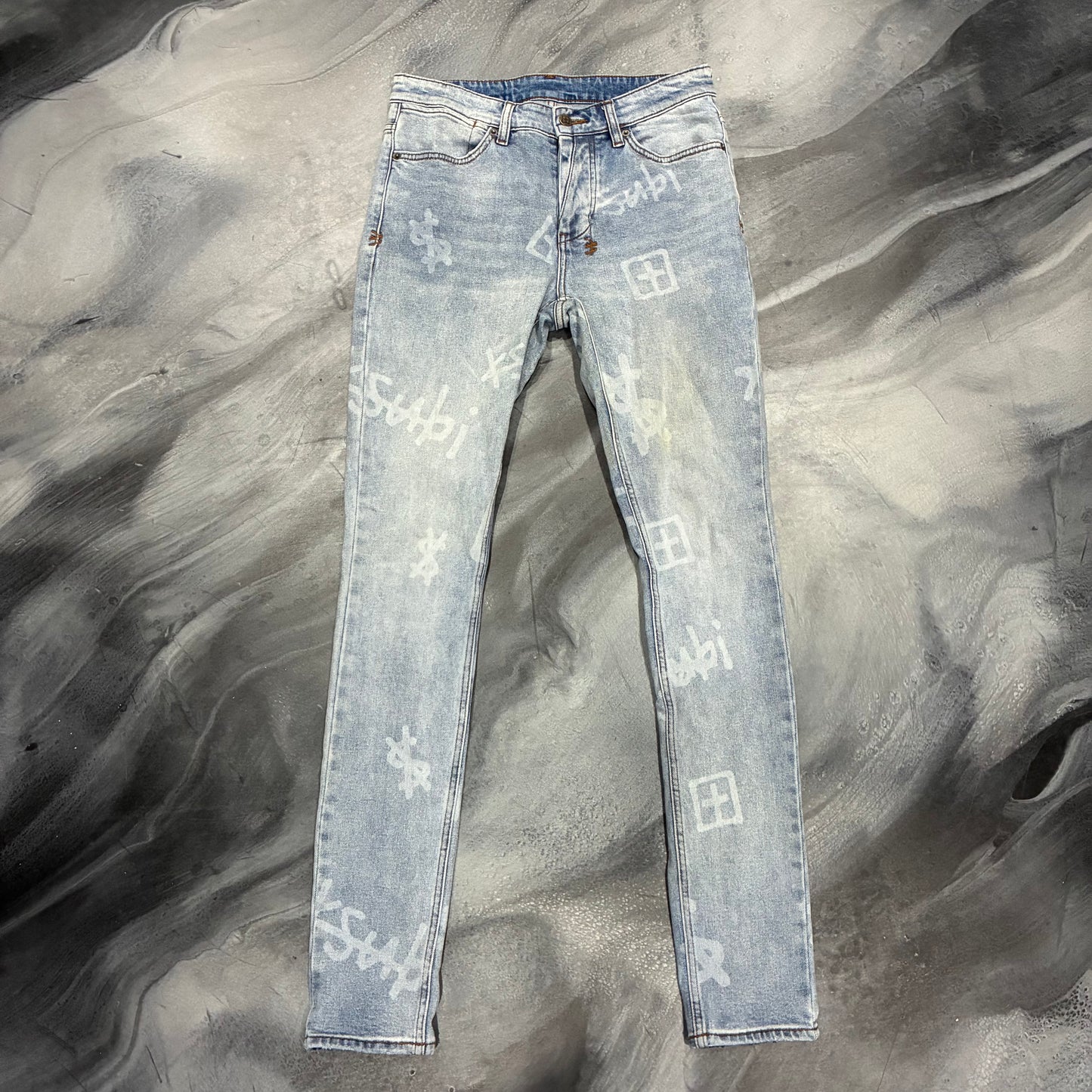 Ksubi Light Blue Monogram Logo Jean (31)