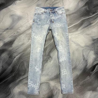 Ksubi Light Blue Monogram Logo Jean (31)