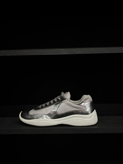 Prada Silver/White Cup Sneaker (8.5)